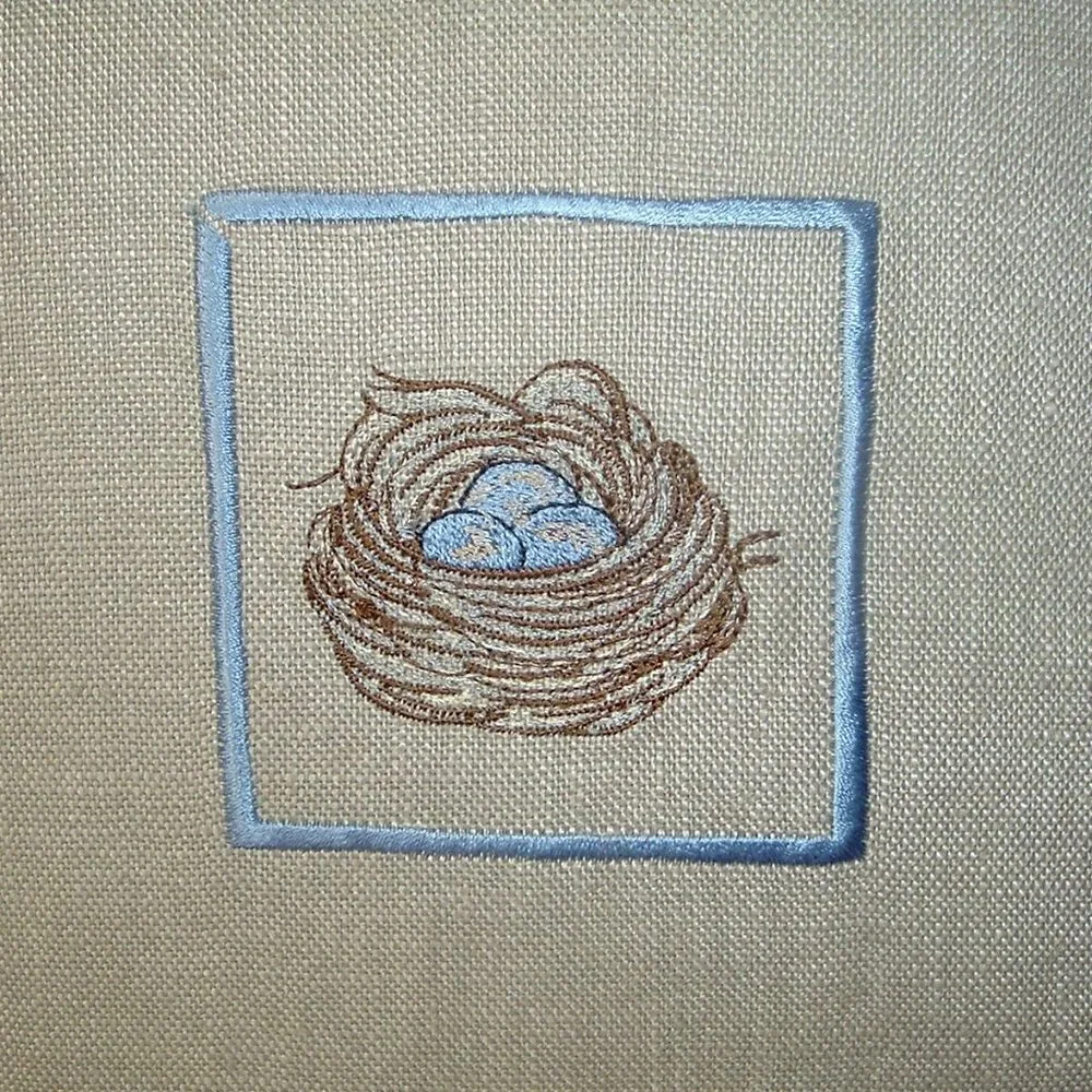 Pottery Barn PAIR Linen NEST pillows Bird's nest, Spring, Home Decor 10